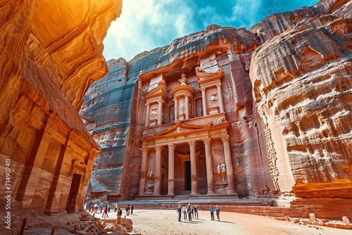 The Ancient Rose City of Petra's Iconic Facade 