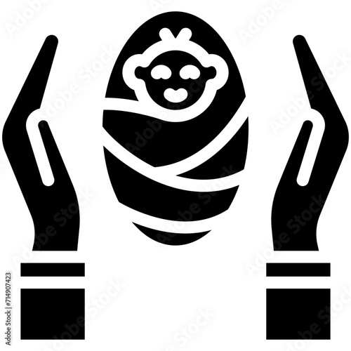 Adoption vector icon illustration of Donations iconset.