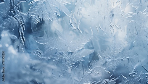 A close up of a frosted glass window photo