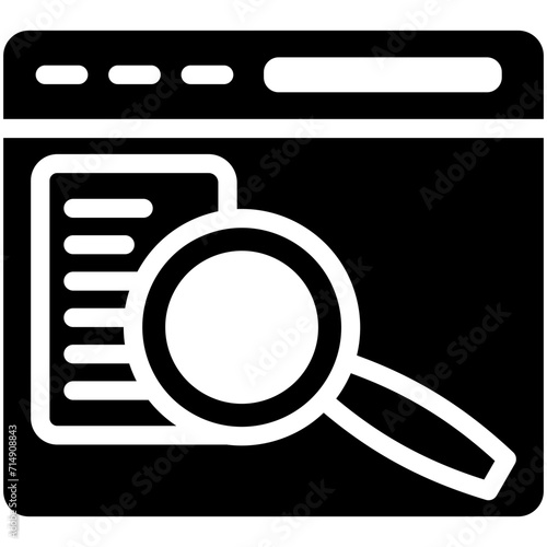Content Search vector icon illustration of Web Marketing iconset. © IconVerse