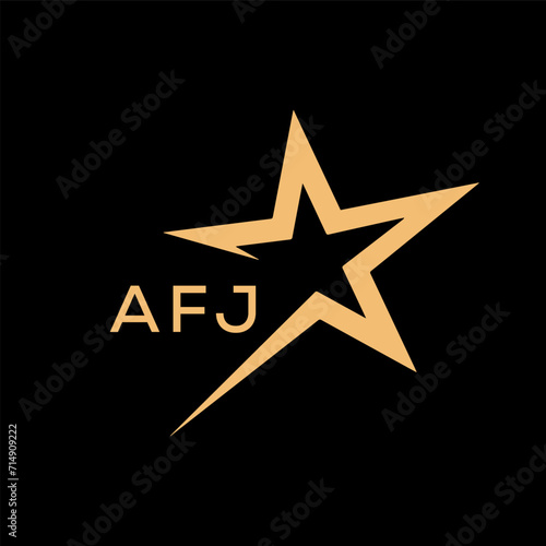 AFJ Letter logo design template vector. AFJ Business abstract connection vector logo. AFJ icon circle logotype. 
