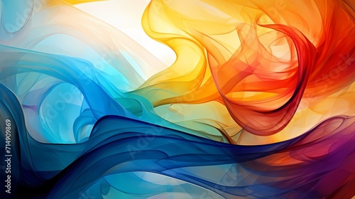 Translucent swirls of color creating an intricate and vivid abstract curve composition.