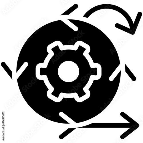 Scrum vector icon illustration of Project Management iconset. photo
