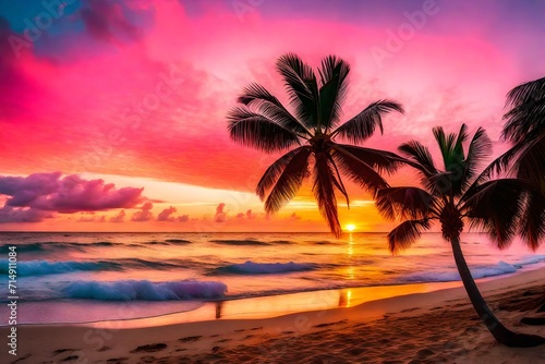 sunset over the beach moment  © Awan Studio    