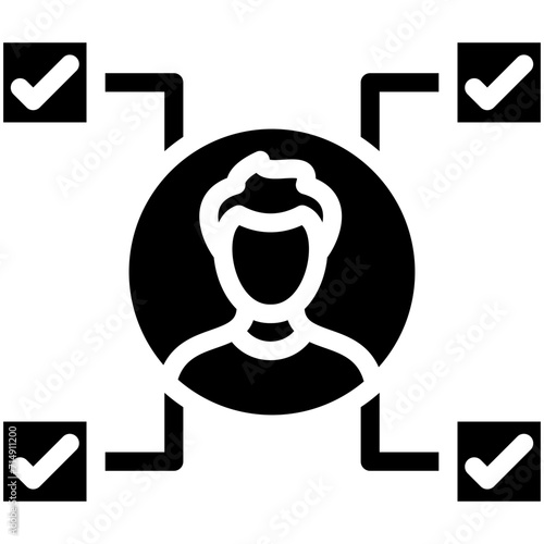 Candidate Skills vector icon illustration of Project Management iconset.