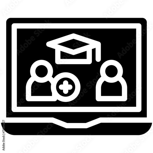 Join Class vector icon illustration of Online Education iconset.