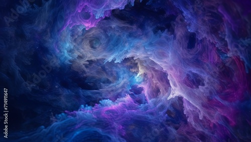 A very colorful swirl of smoke and water