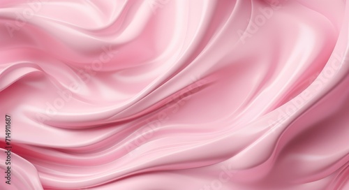 Soft Pink Ice Cream Smudges Texture on Satin Background