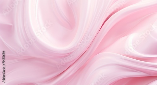 Pink Smudges. Soft Pink Texture with Smudges on an Ice Cream Satin Background Generated