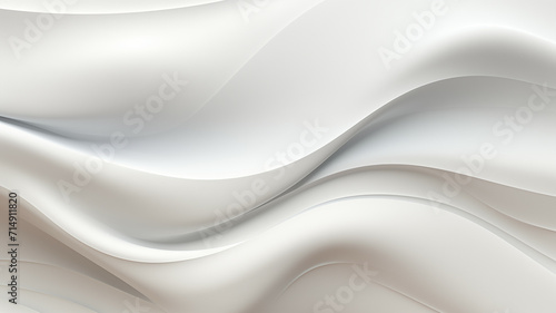 White abstract background with flowing satin textures