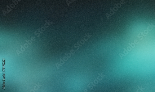 Dark green mint sea teal jade emerald turquoise light blue abstract background. Color gradient blur. Rough grunge grain noise. Brushed matte shimmer. Metallic foil effect. Design. Template. Empty. photo