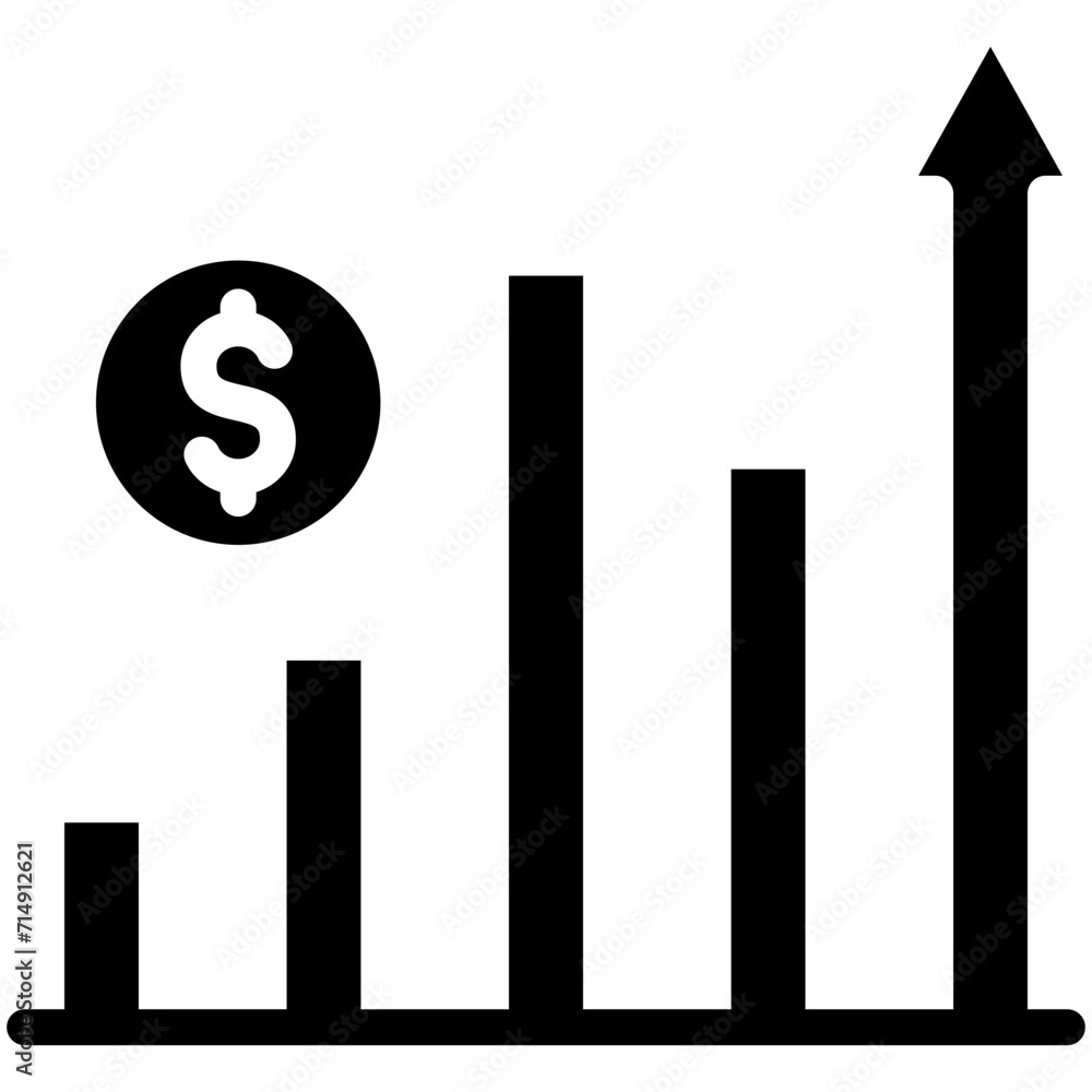 Growth Graph vector icon illustration of Business and Office iconset. Growth Graph vector icon illustration of Business and Office iconset.