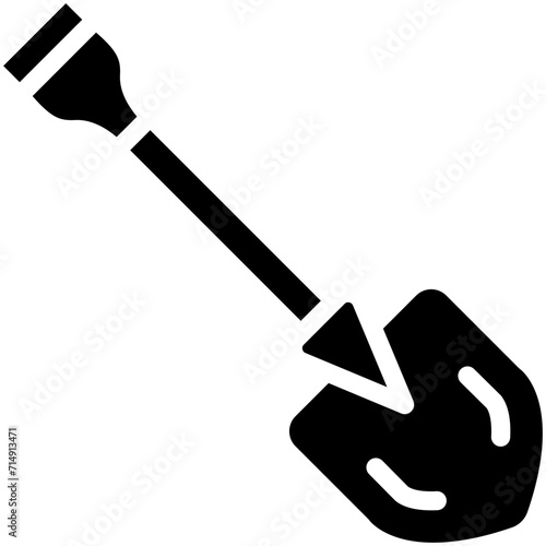 Shovel vector icon illustration of Tools iconset.