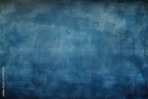 Dark Blue Grunge Blackboard Texture - Blank Chalkboard Background with Space for Text or Display