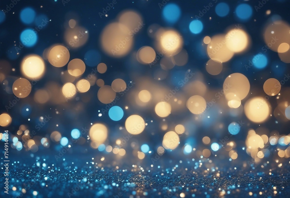 Magic blue holiday abstract glitter background with blinking stars Blurred bokeh of Christmas lights Magic blue holiday abstract glitter background with blinking stars Blurred bokeh of Christmas lights
