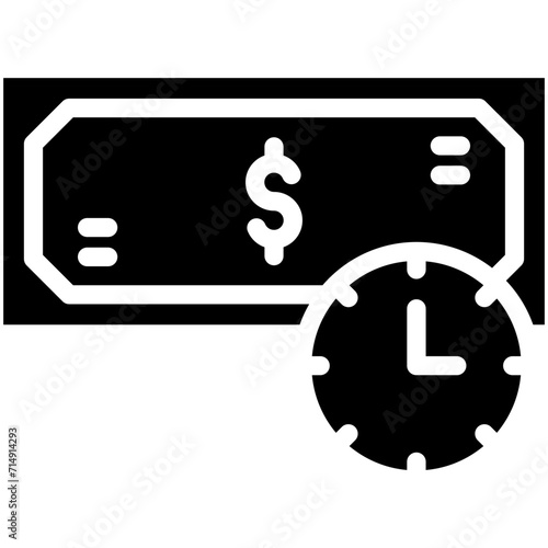 Payment Time vector icon illustration of Finance and Money iconset.