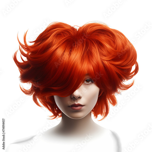 Cool hairstyle on transparent background PNG