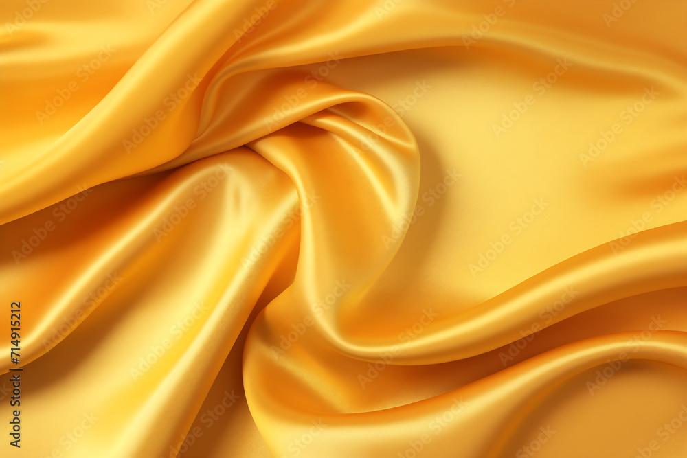 Fototapeta premium Smooth elegant golden silk or satin luxury cloth texture can use as abstract background. Luxurious background design