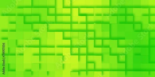 Green geometric pattern abstract background with geometric shapes, extrude style 3D geometric abstract green background, Modern seamless Successful Technology Startup background with cubes.