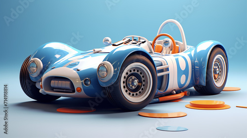 car sport 3d illustration. generative ai