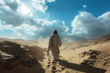 Jesus in the desert. Generative AI