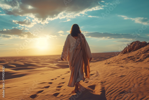 Jesus in the desert. Generative AI