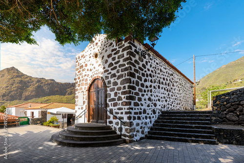 The small Ermita de la Inmaculada Concepción, or Hermitage of the Immaculate Conception church in the remote village of Masca, on Santa Cruz de Tenerife, Canary Islands, Spain. photo