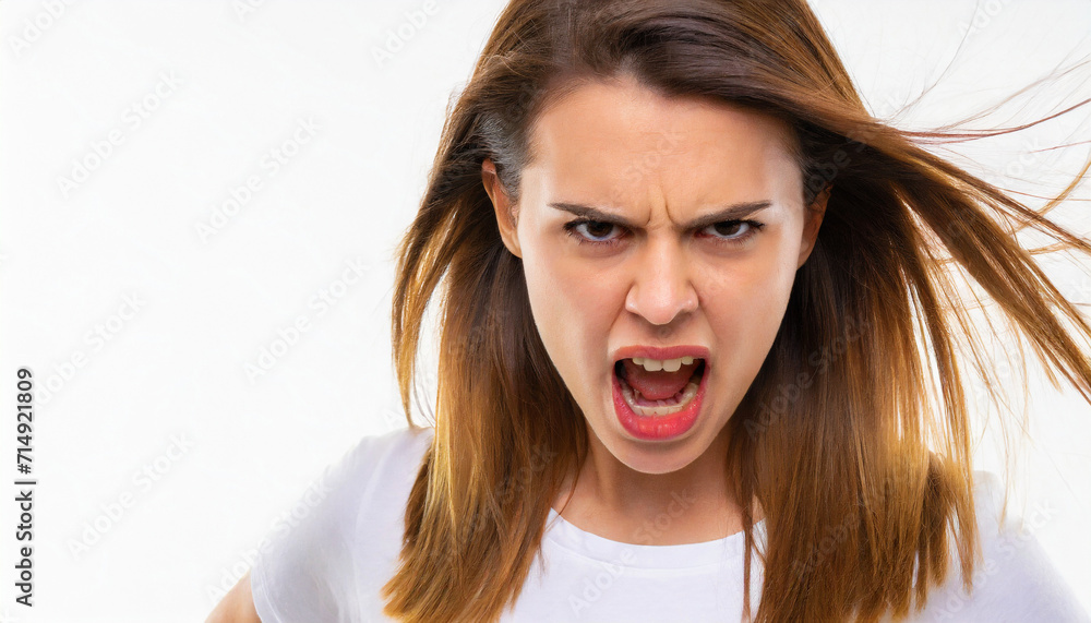 angry woman with copy space isolated on white background
angry woman with copy space isolated on white background