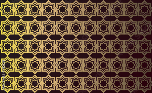 Islamic Pattern Gold Gradient Color Background