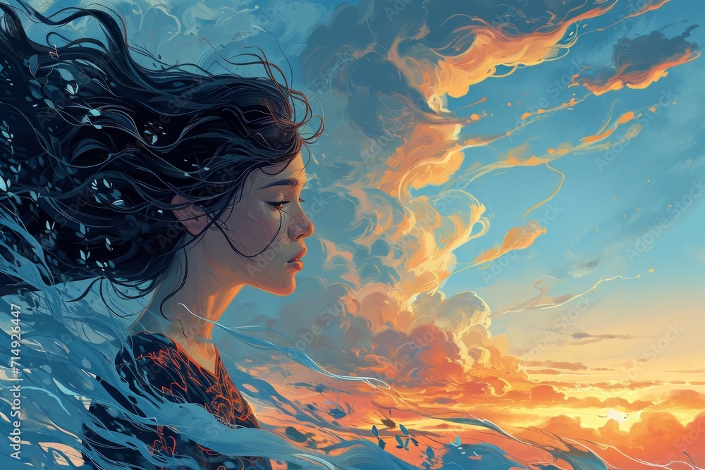 Whispering wind whispers, carrying messages of love and hope across vast distances - Generative AI Whispering wind whispers, carrying messages of love and hope across vast distances - Generative AI
