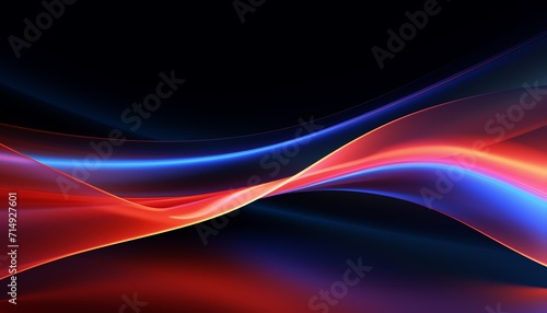 Abstract digital art of flowing colorful waves on a dark background, suitable for backgrounds or wallpapers.