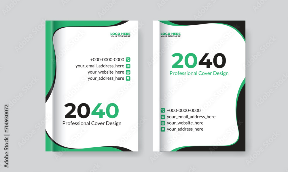 Clean and unique cover page design, corporate brochure, creative booklet, flyer, magazine, editable vector, eye-catching, ready to print, a4 size, a simple and modern concept with 2 color set.