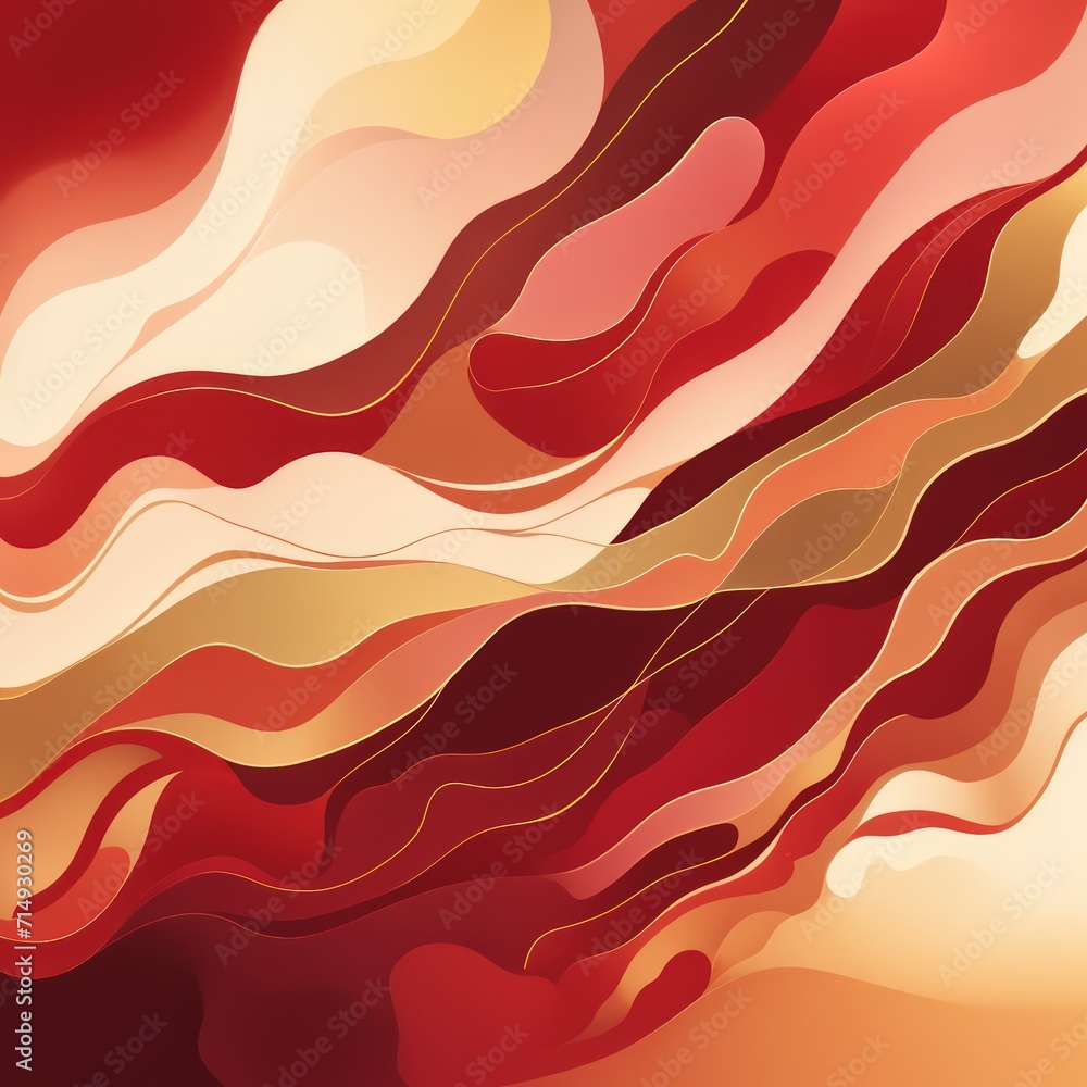 abstract red background or red background or abstract background with waves, abstract background chinese new year, abstract wallpaper chinese new year, background chinese new year 4k, HD
