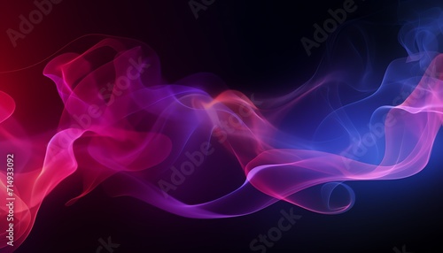 Abstract colorful smoke on a dark background.