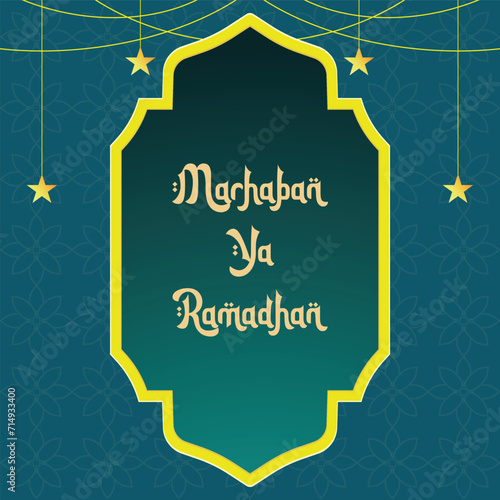 Happy Ramadan Kareem Card Background Ornament