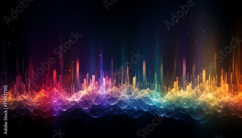 Colorful abstract digital waveform background with vibrant gradients.