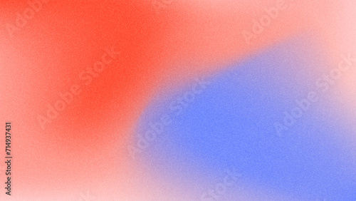 Grainy Noise Texture Blurred red and blue gradient abstract background. Retro design Wallpaper. Vector illustration