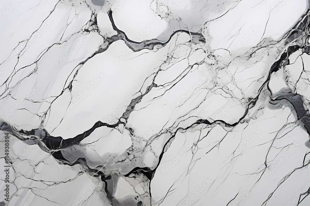 A macro perspective captures the subtle beauty of a marble surface, creating a captivating abstract backdrop.