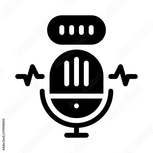 voice assistant glyph icon