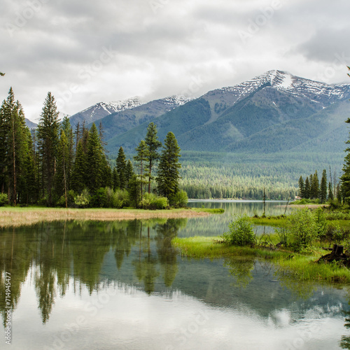 lake and mountains