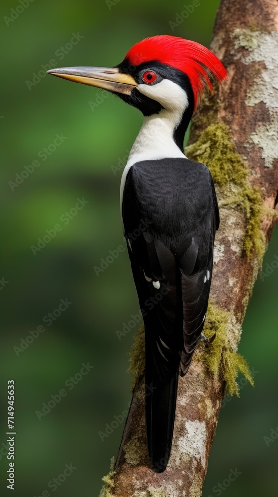 An ivory-billed woodpecker, a bird commonly found in Brazil. An ivory-billed woodpecker, a bird commonly found in Brazil.