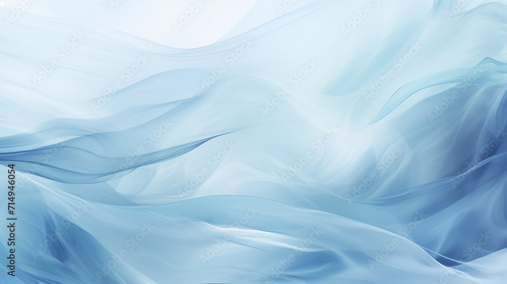 Pale blue abstract background with gentle wave textures - obrazy, fototapety, plakaty 