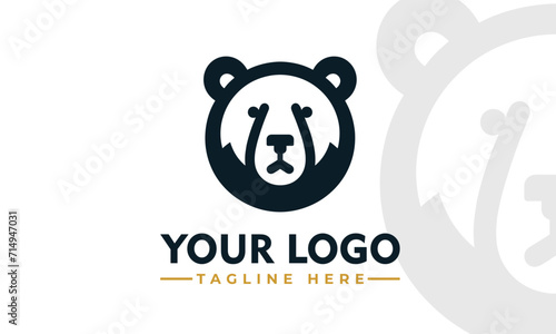 Simple Bear vector logo design Vintage Bears logo vector for Bear Lover