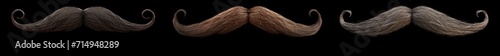 A close-up of a man's beard with a black background Generative AI