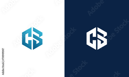 CB initials icon monogram logo design vector photo