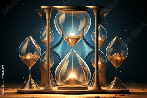 Enigmatic time-warping hourglasses in Fantasy - Generative AI #714950857