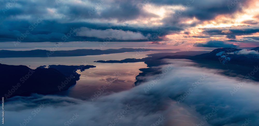 Sunshine Coast, BC, Canada. Aerial Canadian Nature Background.