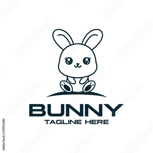 rabbit logo vector icon illustration © isna eni
