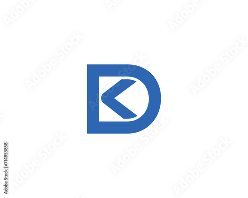 DK KD logo design vector template