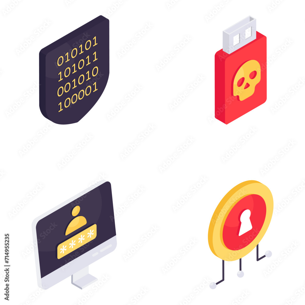 Set of Security and Safety Isometric Icons
Set of Security and Safety Isometric Icons